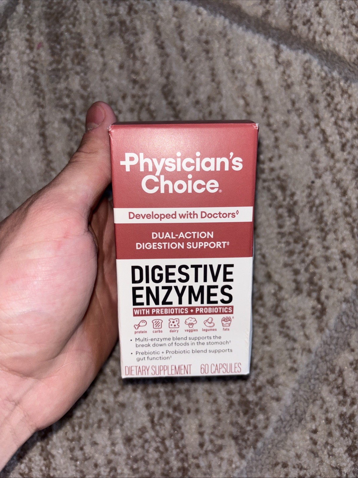 Physician’s Choice Digestive Enzyme Blend Pre + Probiotics 60 Capsules 5/2026