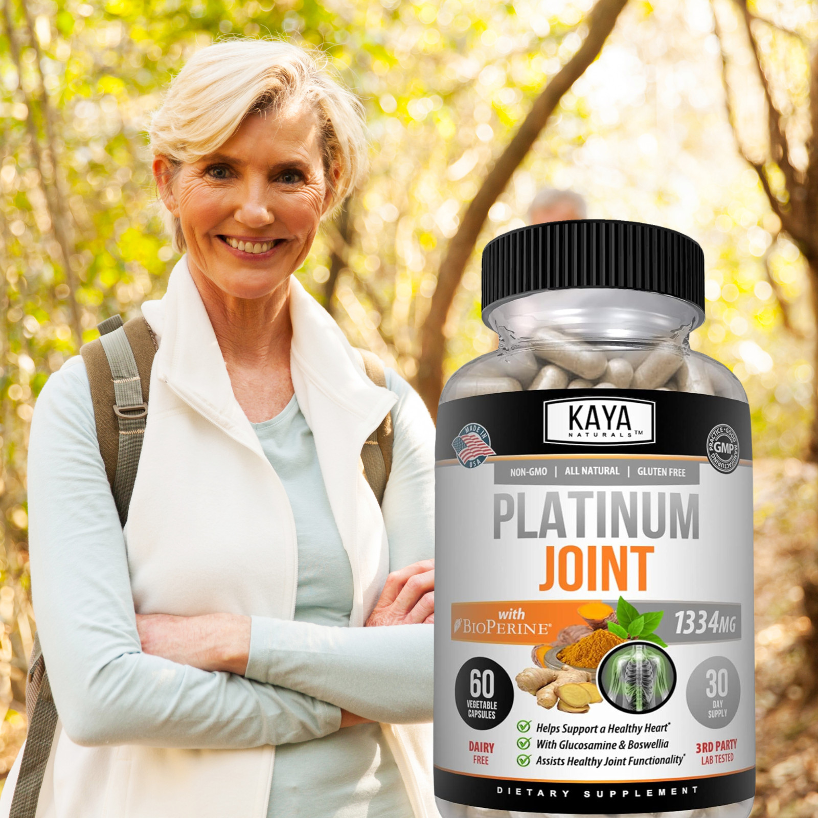 (2 Pack) Platinum Joint, Pain Relief, Joint Support, Anti Inflammatory, Turmeric