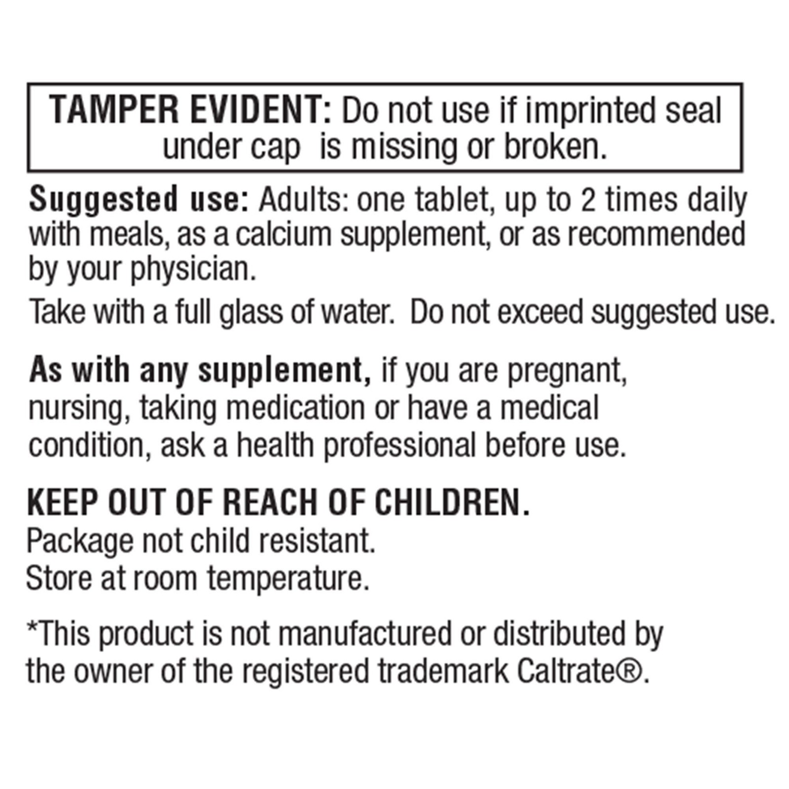 Geri-Care Calcium Tablet 747-06-GCP 1 Bottle 60 per Bottle