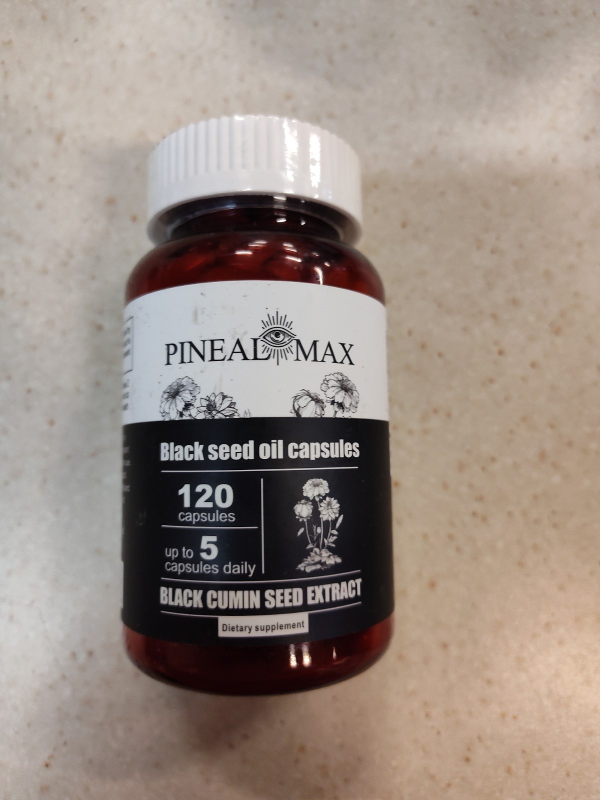 Pineal Max- Black Seed Oil Capsules- Cumin Seed Extract-120pc