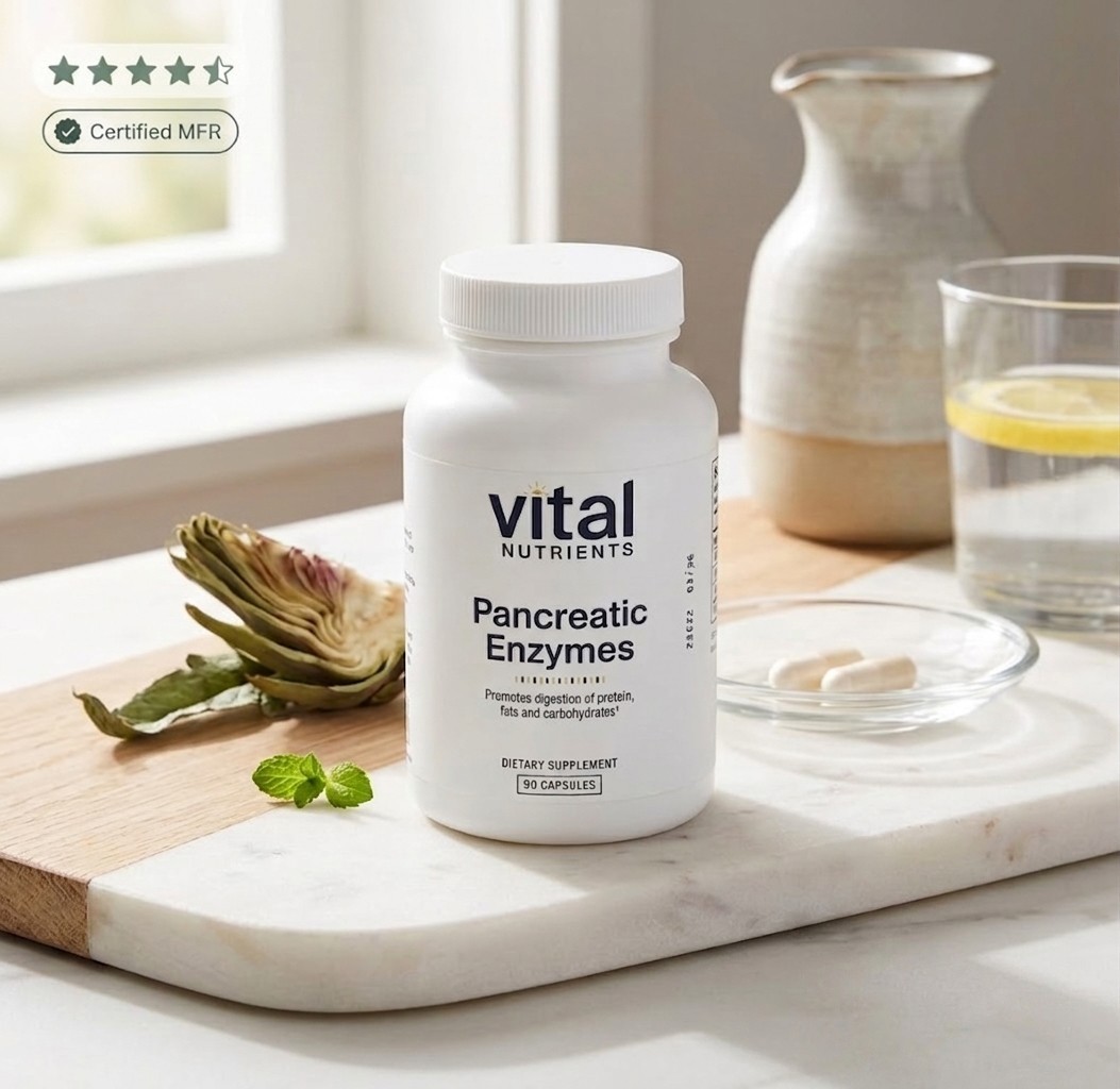 Vital Nutrients Pancreatic Enzymes 1000Mg (Full Strength) | 90 Capsules
