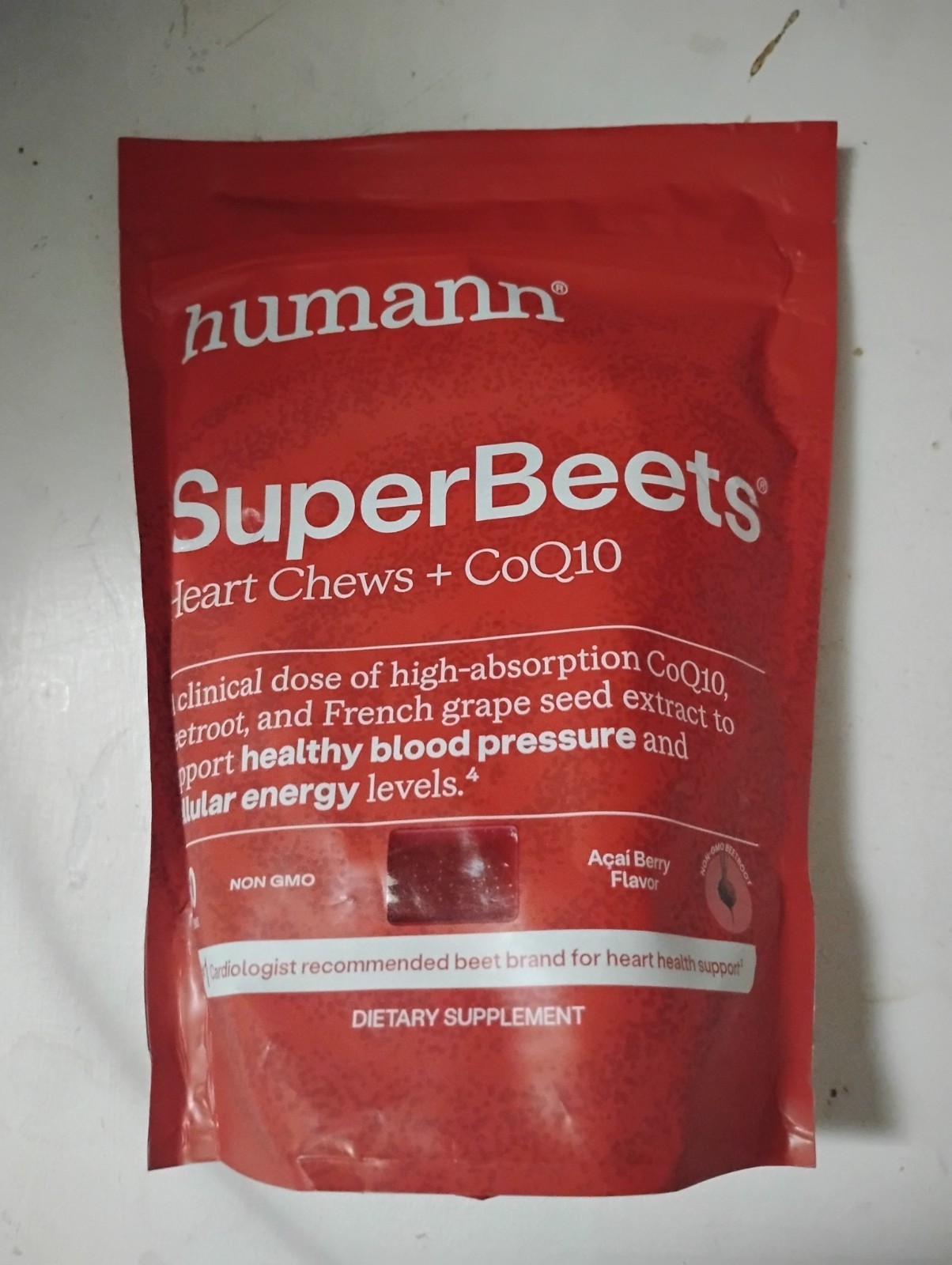 Humann Super Beets Heart Chews + CoQ10 ( **60 Chews**) exp. 09/2027**