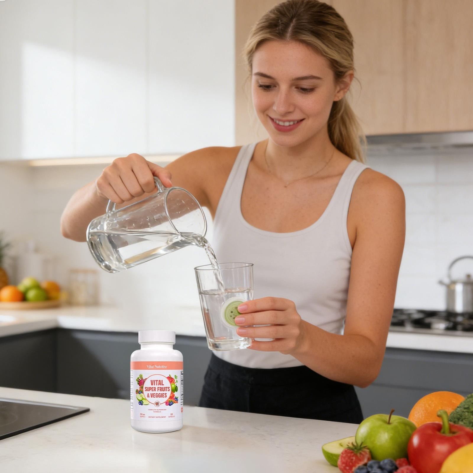 Vital Super Fruits and Veggies Powerful Daily Superfood 60 Capsules