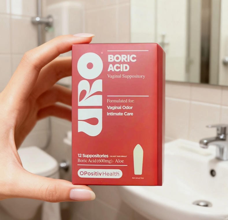 O Positiv URO 12 pieces with Boric Acid Boric Acid Vaginal Suppository