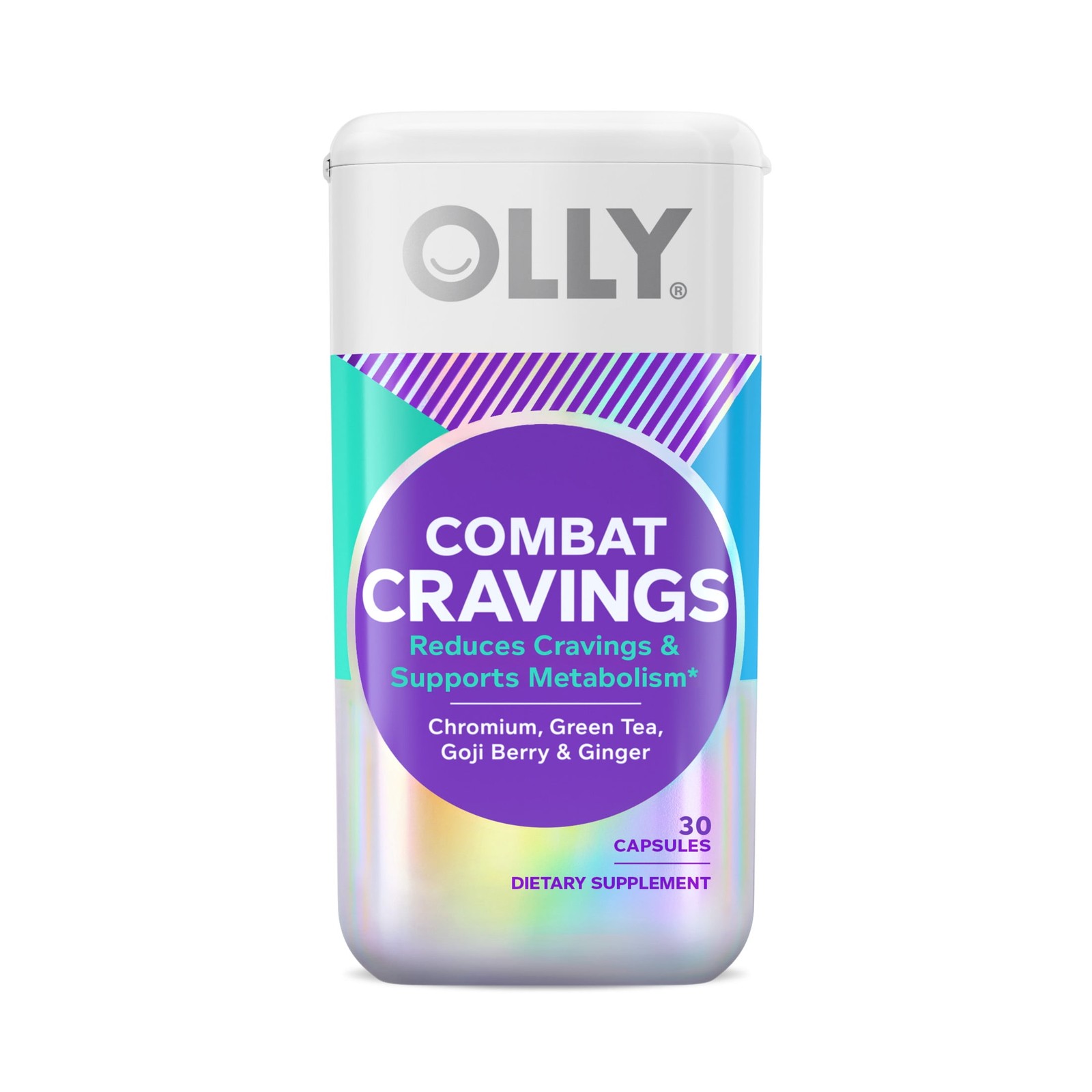 Combat Cravings Capsules, Metabolism Support, Chromium Picolinate, 30 Count