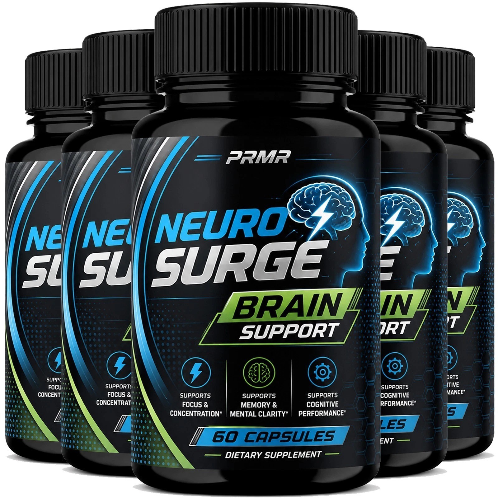 (5 Pack) Neuro Surge Brain Supplement Nootropic Formula Support Cognitive Health