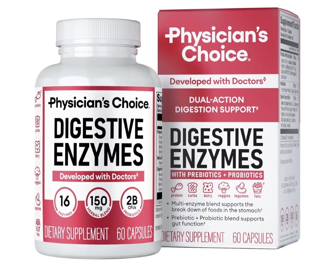 Physician’s Choice Digestive Enzyme 60 Capsule Exp 07/27 Brand New
