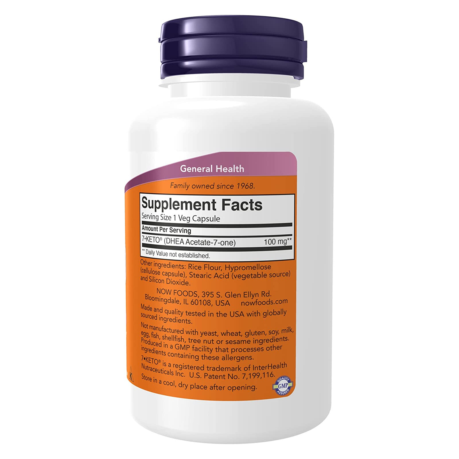 NOW FOODS 7-Keto 100 mg 120 Veg Capsules