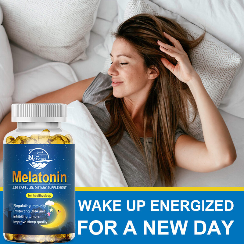 10mg Sleep Support Capsules Improve Sleep Quality Relieve Stress Sleep 4× 120Pcs