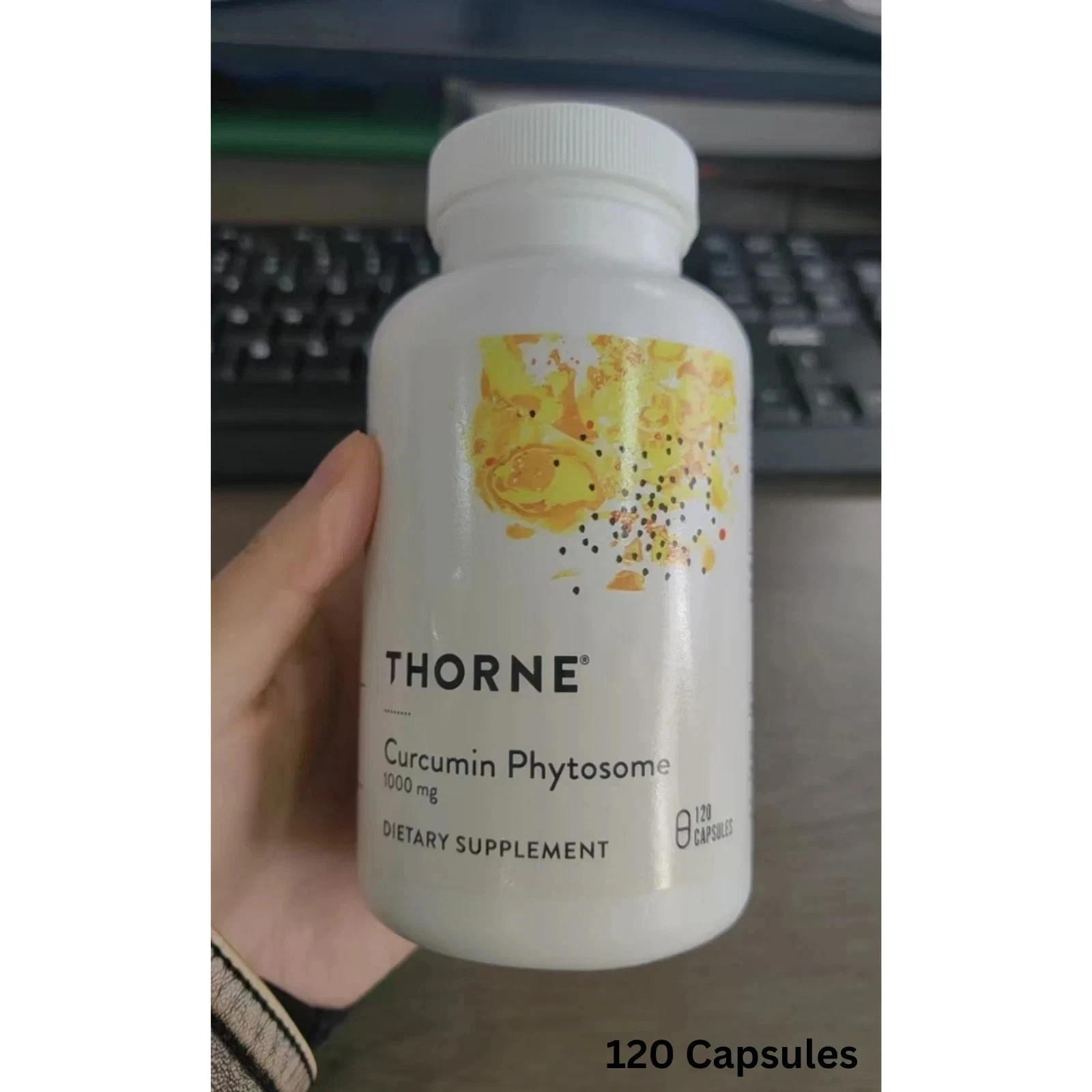 Locked Thorne Curcumin Dietary Mg 1000 Phytosome Supplement 120 Counts Formula