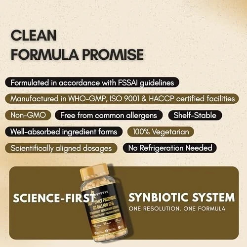 Anupurak Gut Daily Probiotic 60 Billion CFU 120 Capsules 120 Days Free Ship