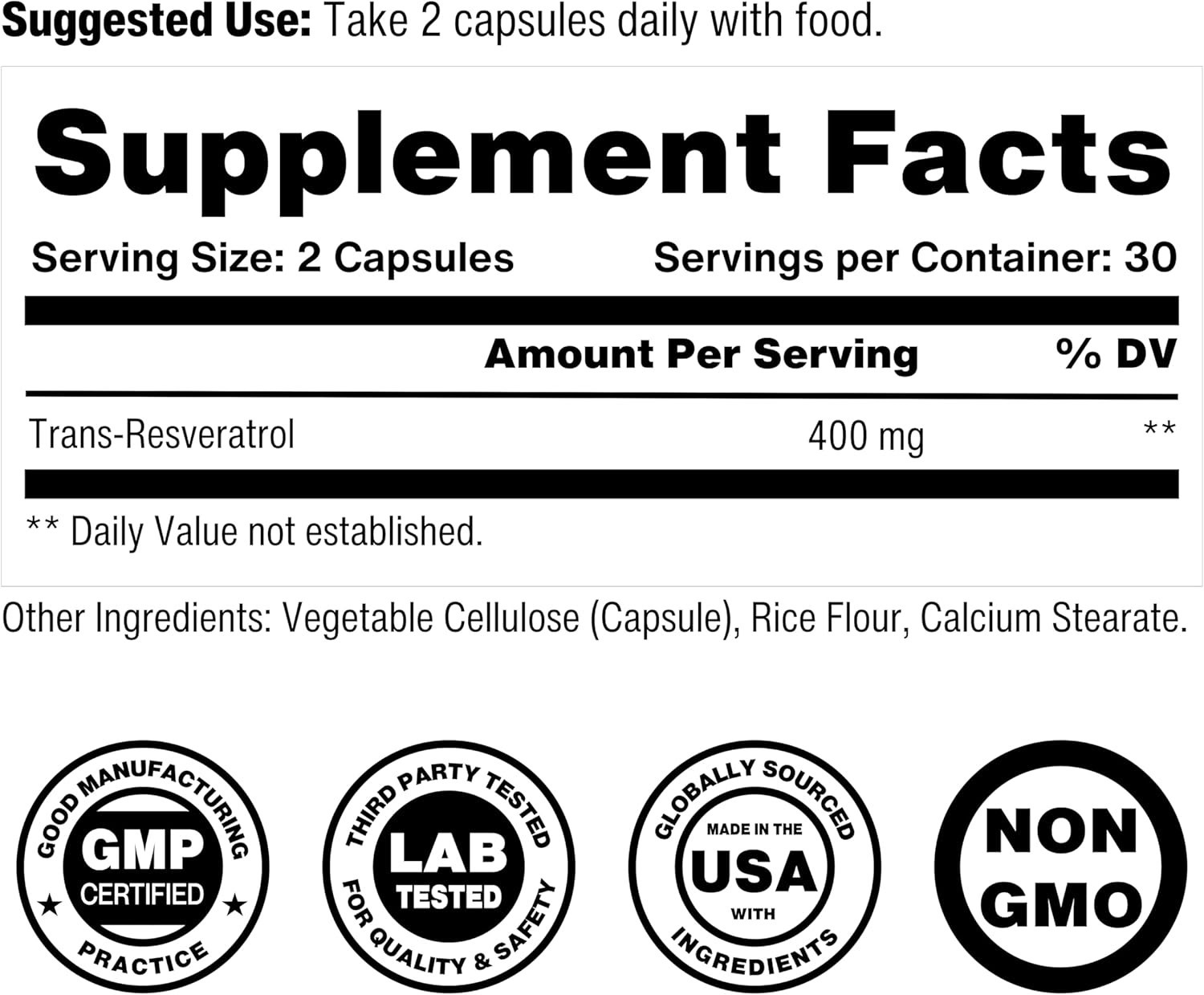 Celly Trans-resveratrol 400mg | Longevity Supplement For Healthy 10-26 -Shlf