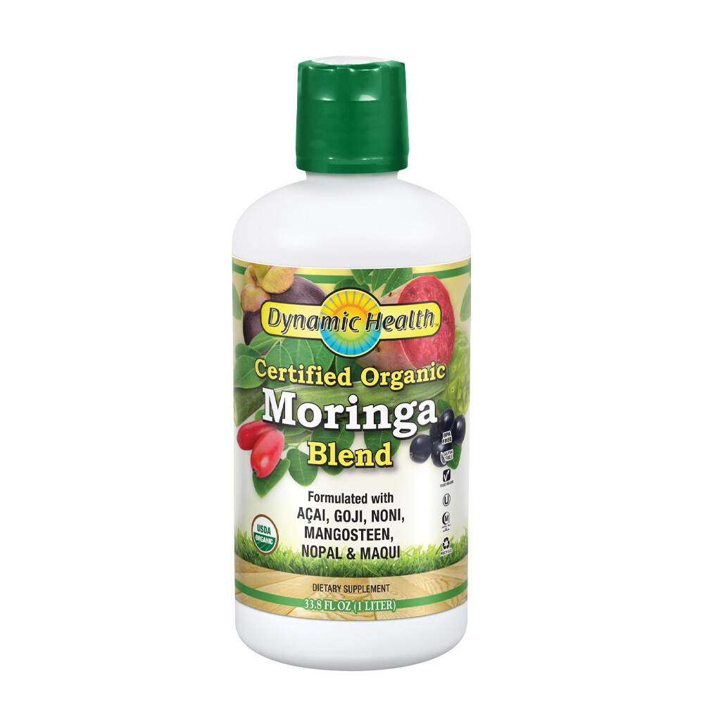 Dynamic Health Certified Organic Moringa Blend Juice | 33.8 oz