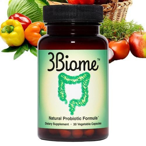 3Biome Natural Probiotic Dietary Supplement Non-GMO & Gluten Free, 30 Vegan Caps