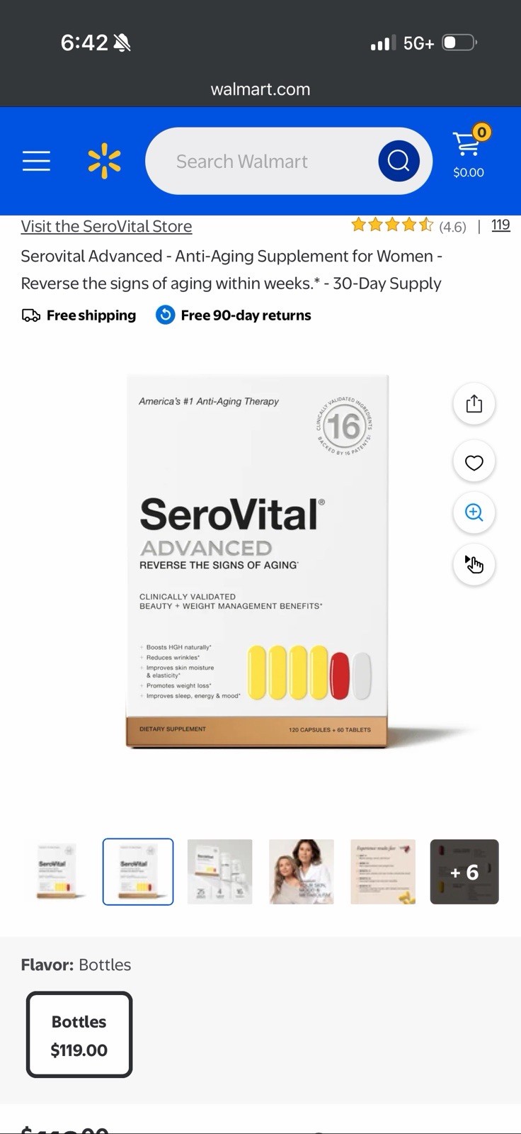 Serovital Advanced – Anti-Aging Supplement for Women – 30 Day Supply