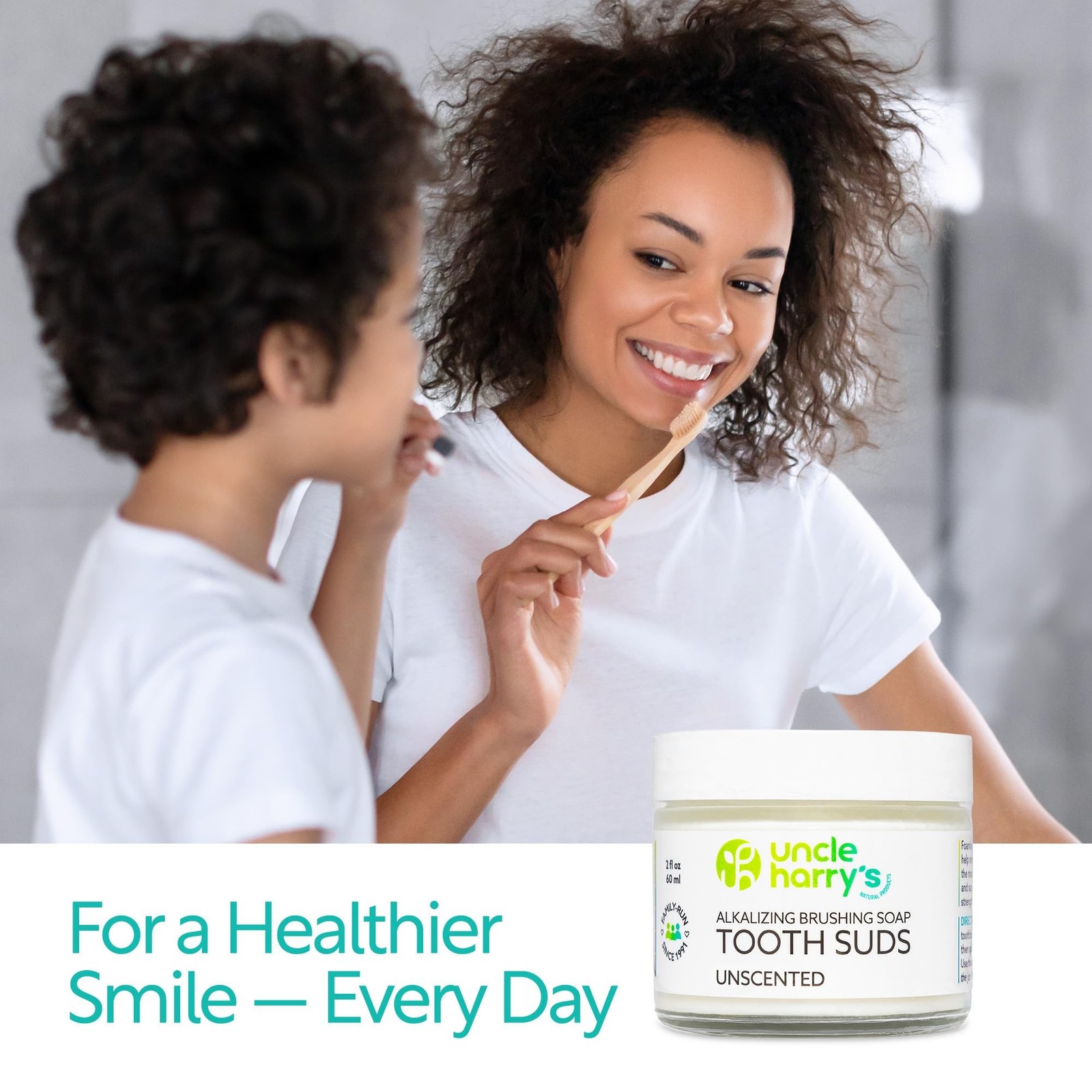 Uncle Harry’s Non-Abrasive Unscented Brushing Soap Tooth Suds | Natural Remin…