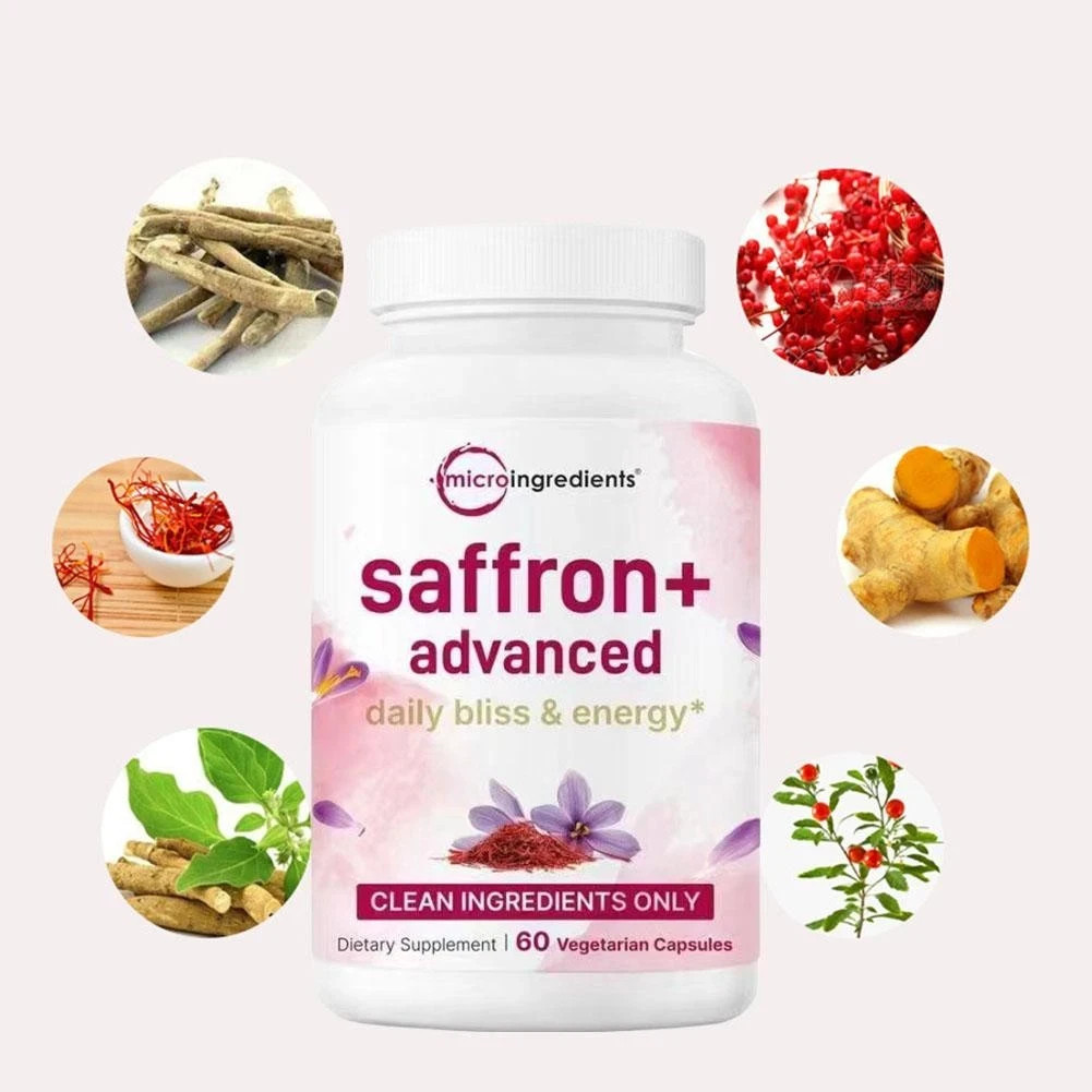 Micro Ingredients Saffron+ innovative Supplements 60 Veggie Capsules 10-in-1 NEW