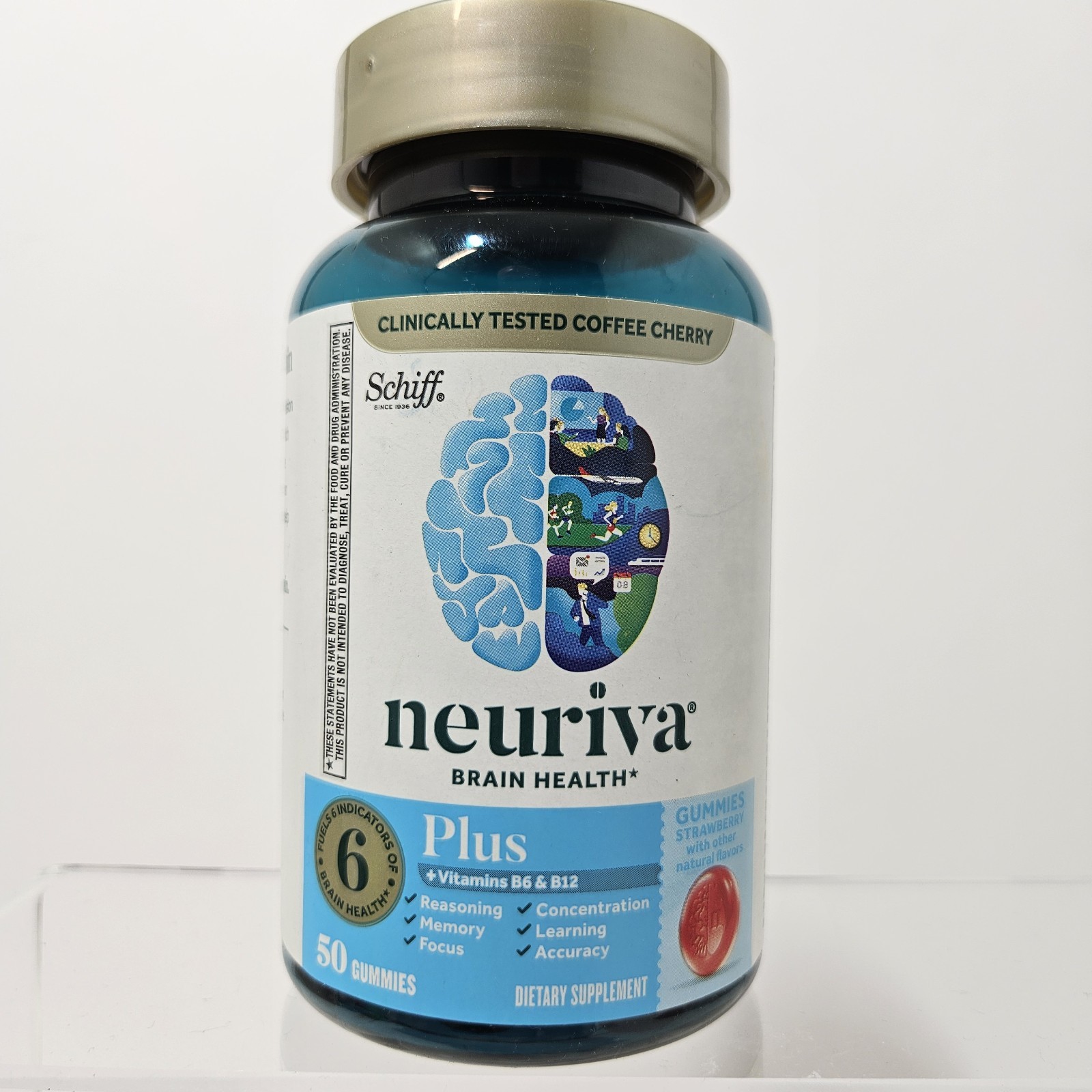 Neuriva Brain Health Plus Performance Strawberry 50 Gummies Exp 05/2027
