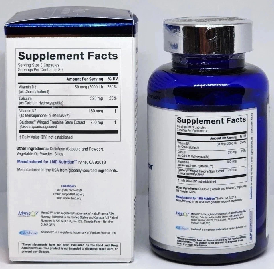 1MD Nutrition OsteoMD Bone Health Support 90 Softgels Pack of 3- EXP-02/2027