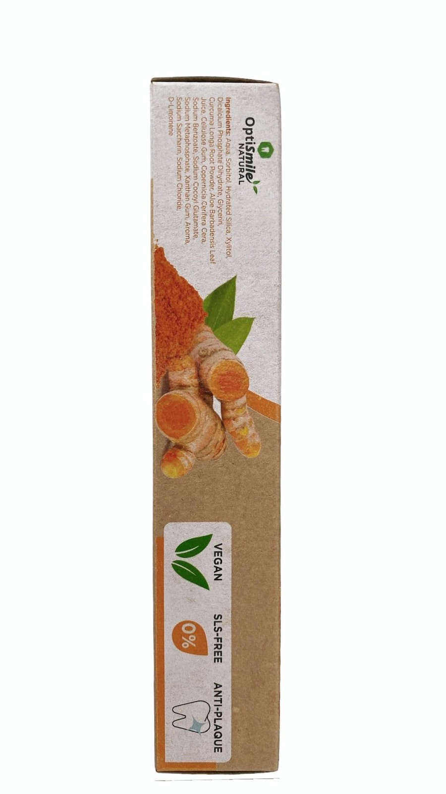 Turmeric Natural White Vegan Fluoride-Free SLS-Free Mint Flavor Anti-Plaque T…