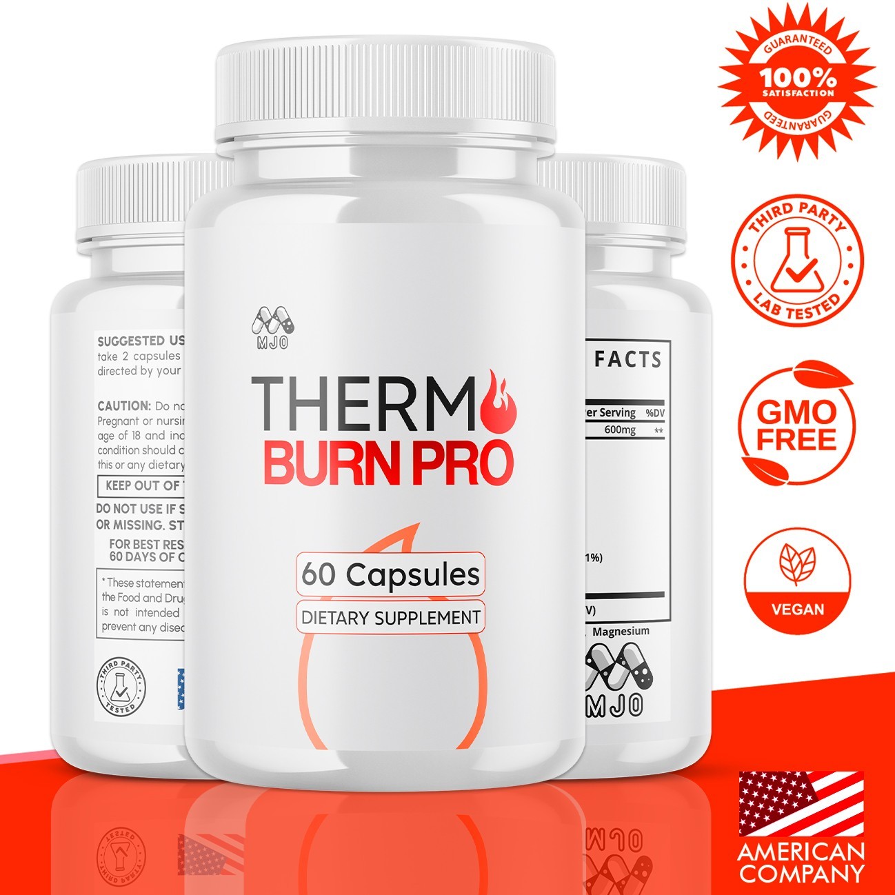(5 Pack) Thermo Burn Pro Advanced Energy & Fitness Formula ThermoBurnPro 300Caps