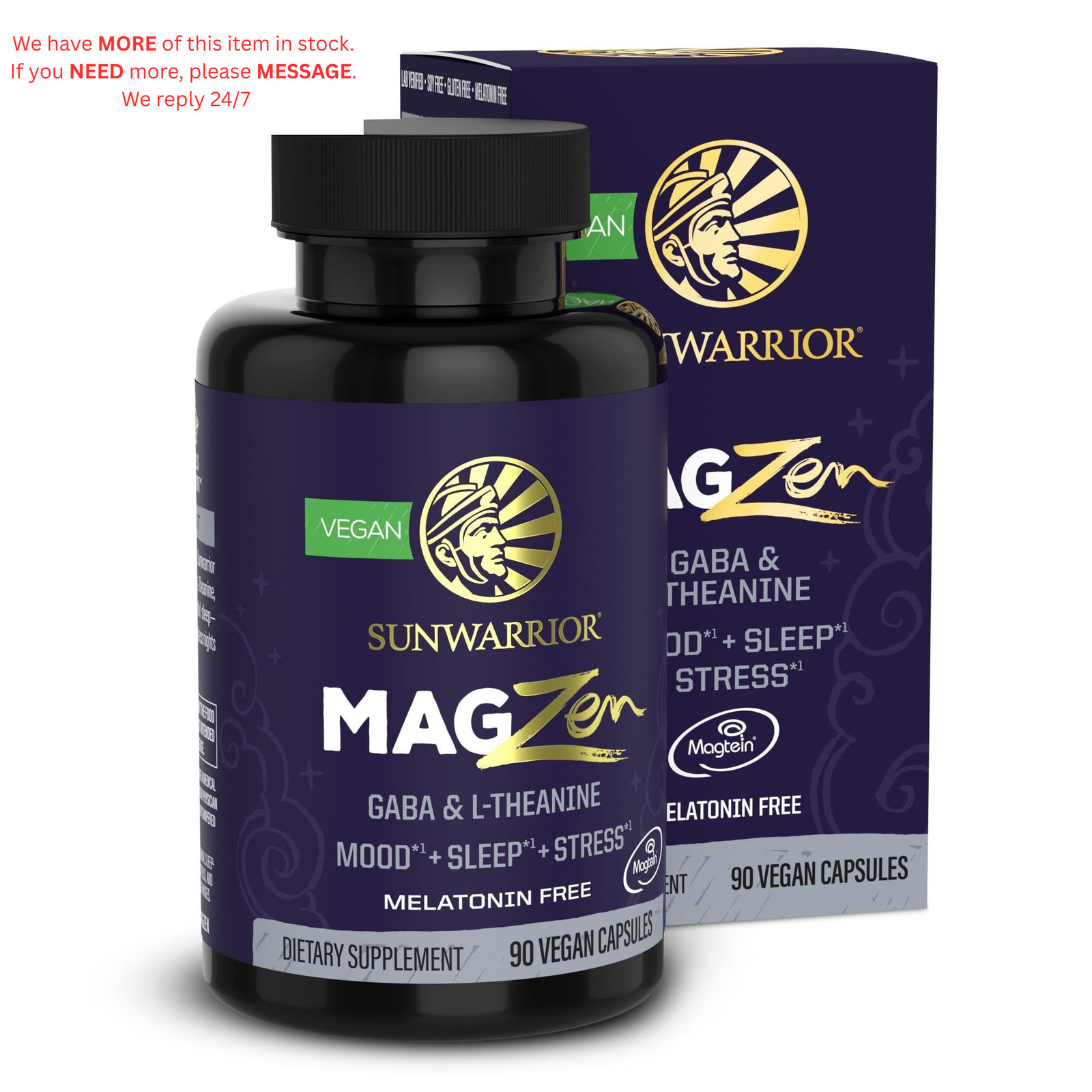 Magnesium Supplement L-Theanine Capsules Mood, Sleep & 90 Count (Pack of 1)