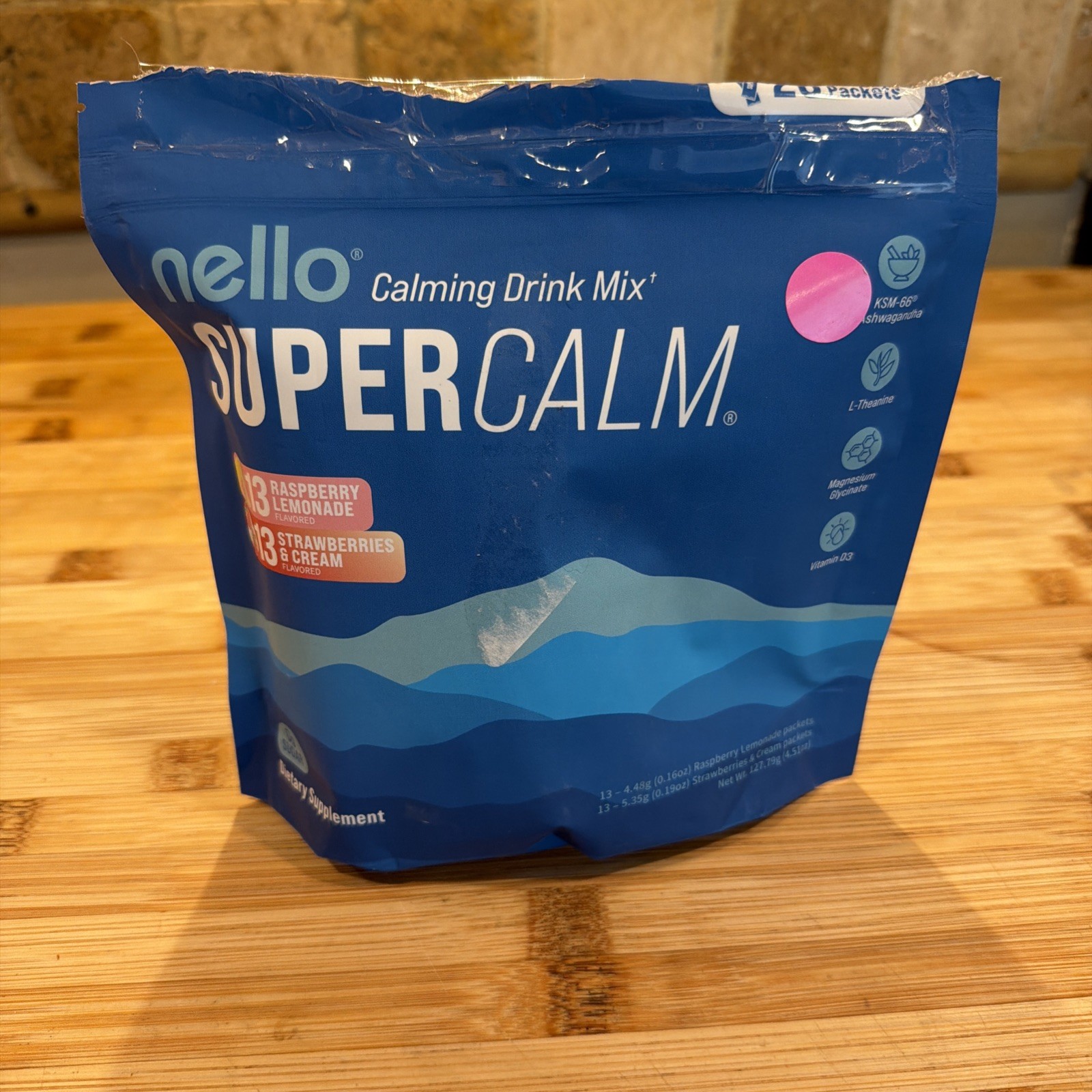 Nello Supercalm Drink Mix, Variety Pack, 26-Packets Expiration Date 02/2028