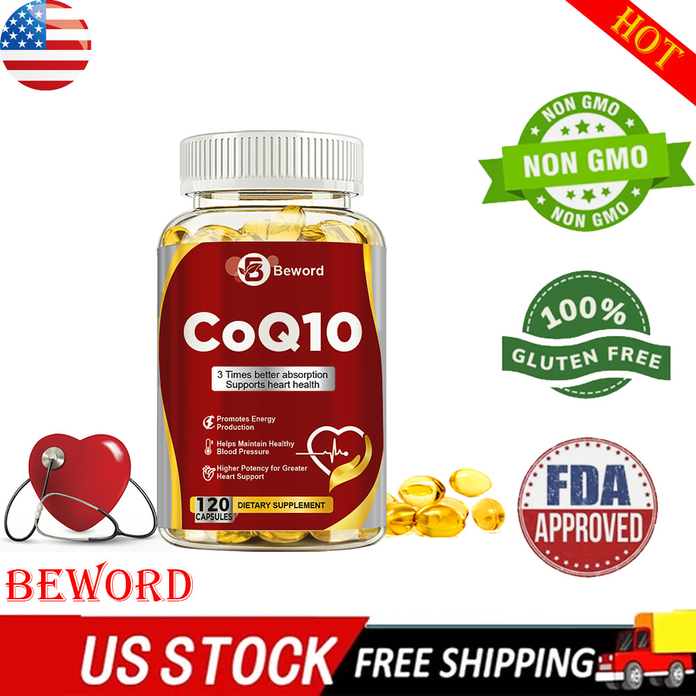 CoQ10 Coenzyme Q10 300mg 120 Capsules Heart Support NON GMO-