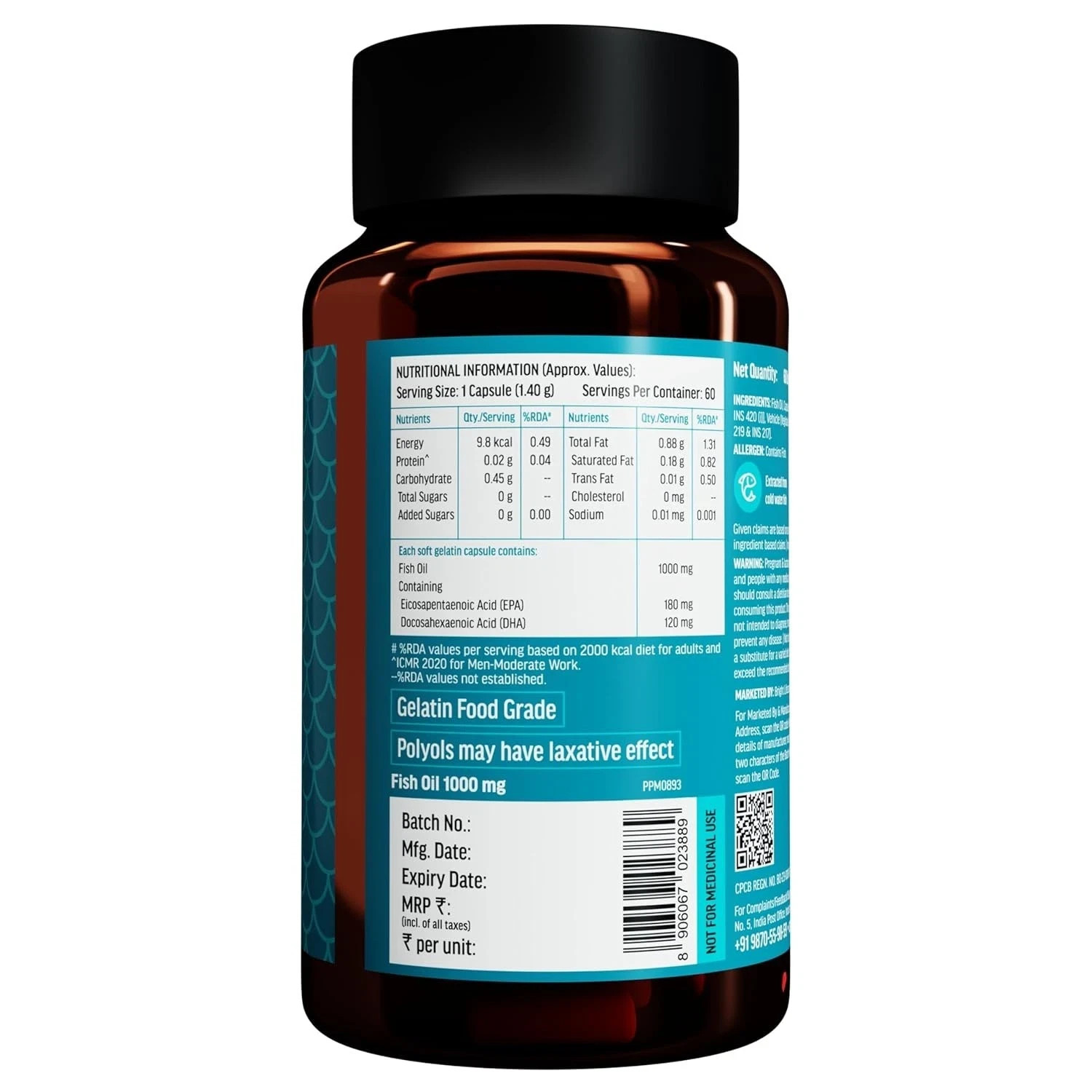 HK Vitals Fish Oil and Multivitamin (60 Tablets Each) Combo Pack | 1000mg Omega
