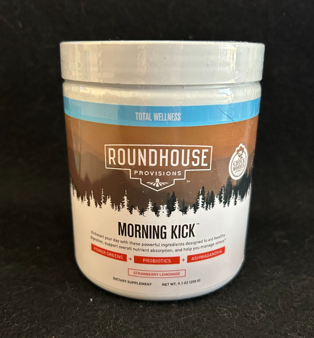 Roundhouse Provisions Morning Kick Powder Strawberry Lemonade 9.1 OZ