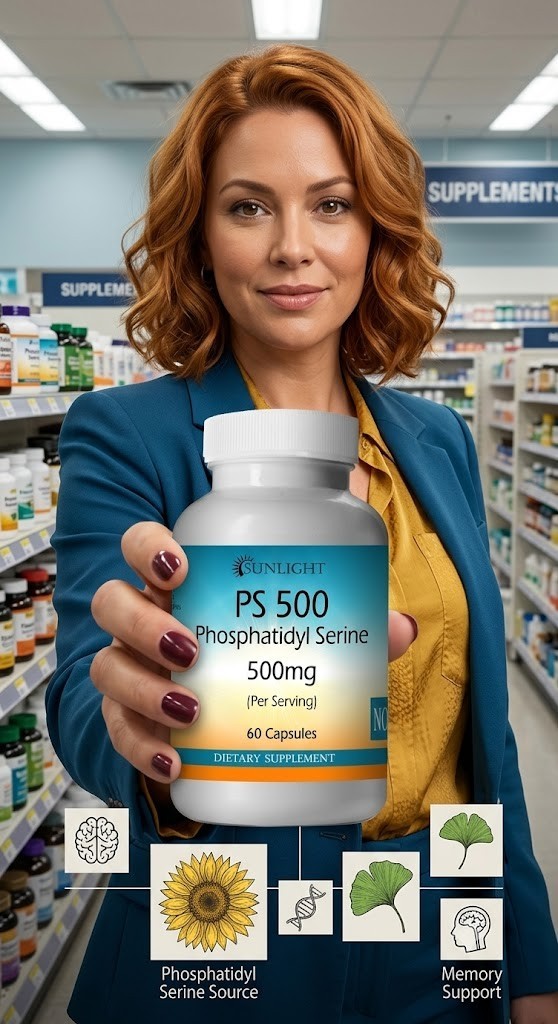 Phosphatidyl Serine 500 mg capsules serving- gluten free