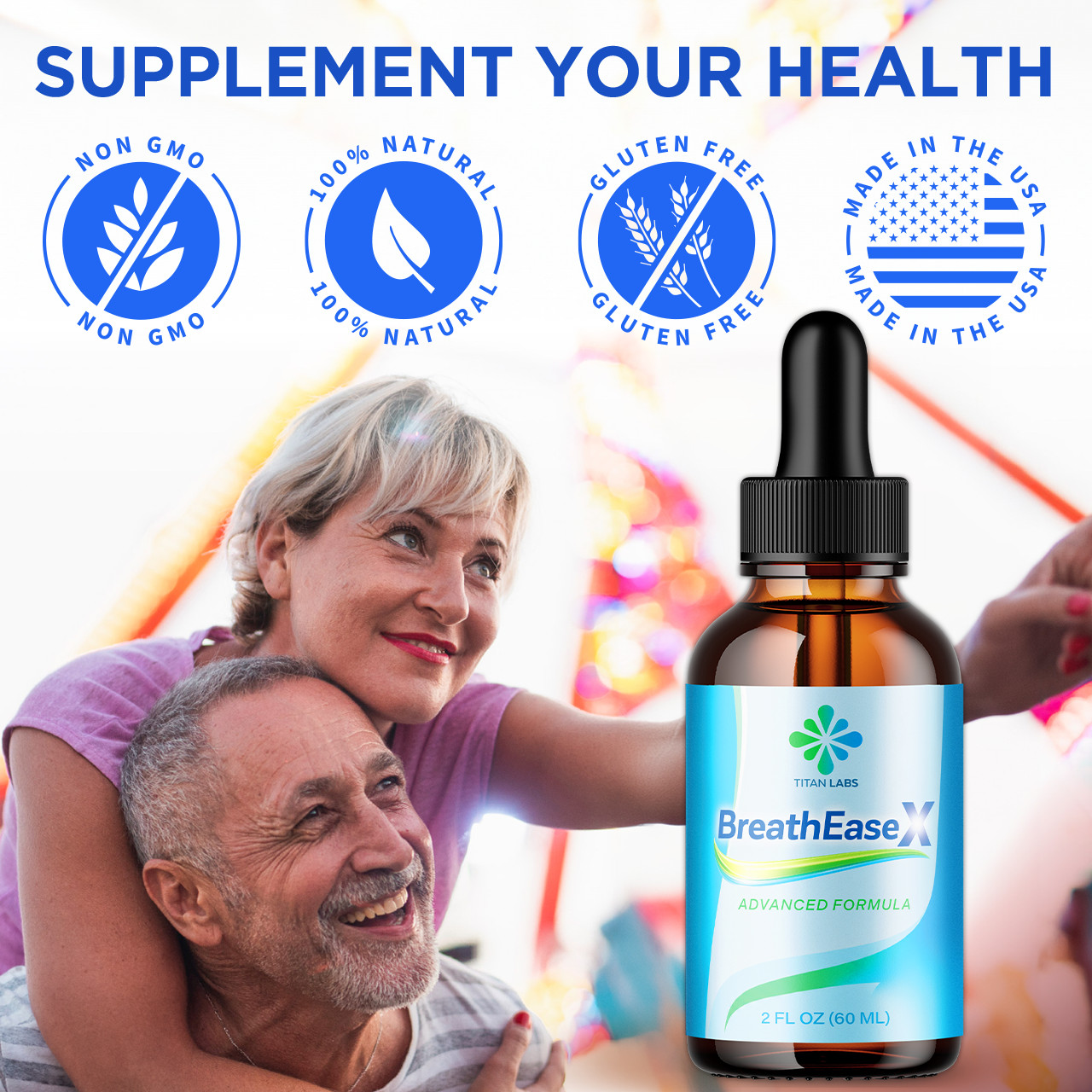 (5 Pack) BreathEaseX Drops Advanced Lungs Support Breath EaseX 150 Servings