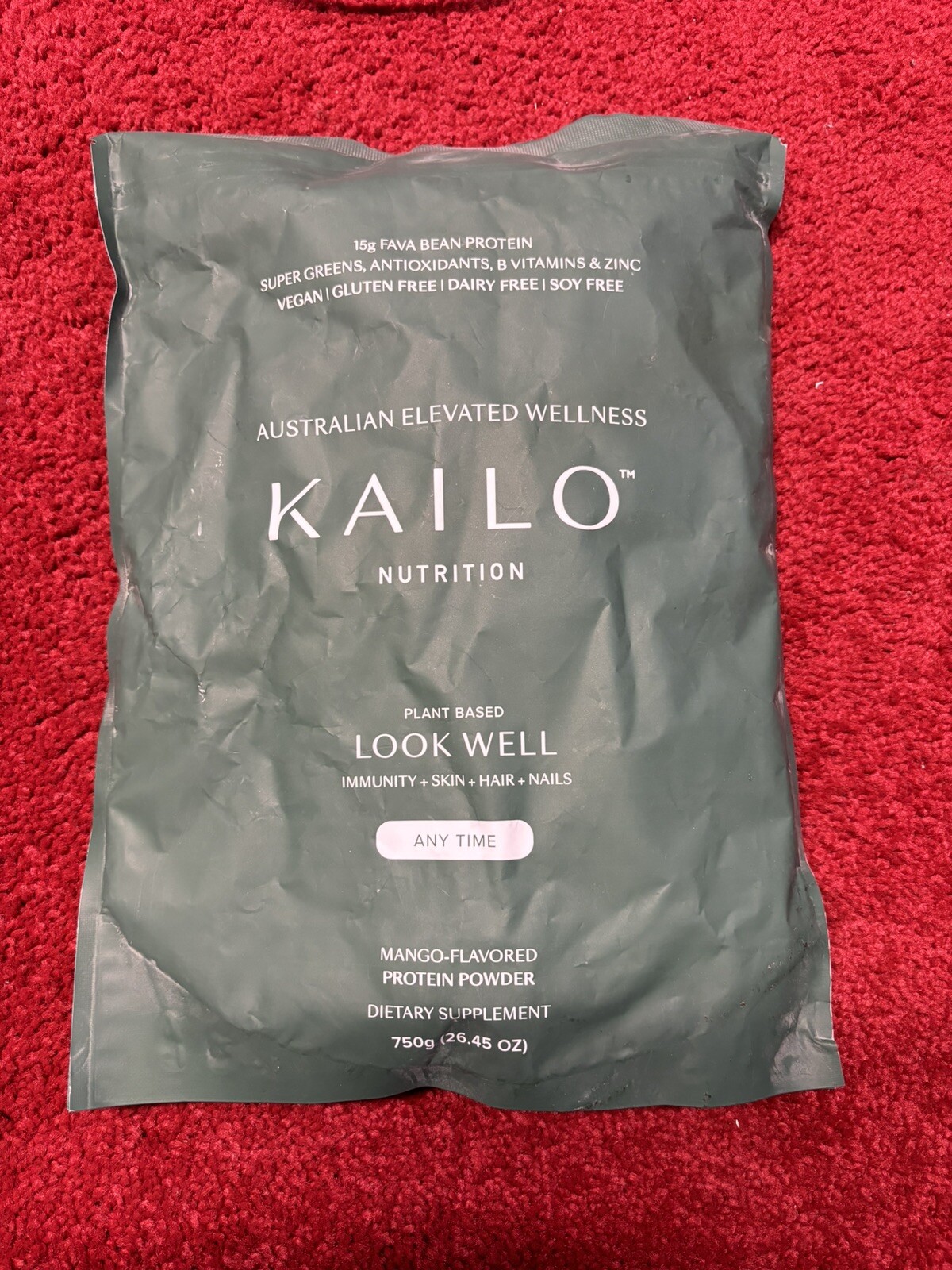 KAILO Nutrition Plant Based Look Well ANYTIME MANGO 750g Exp 12/25