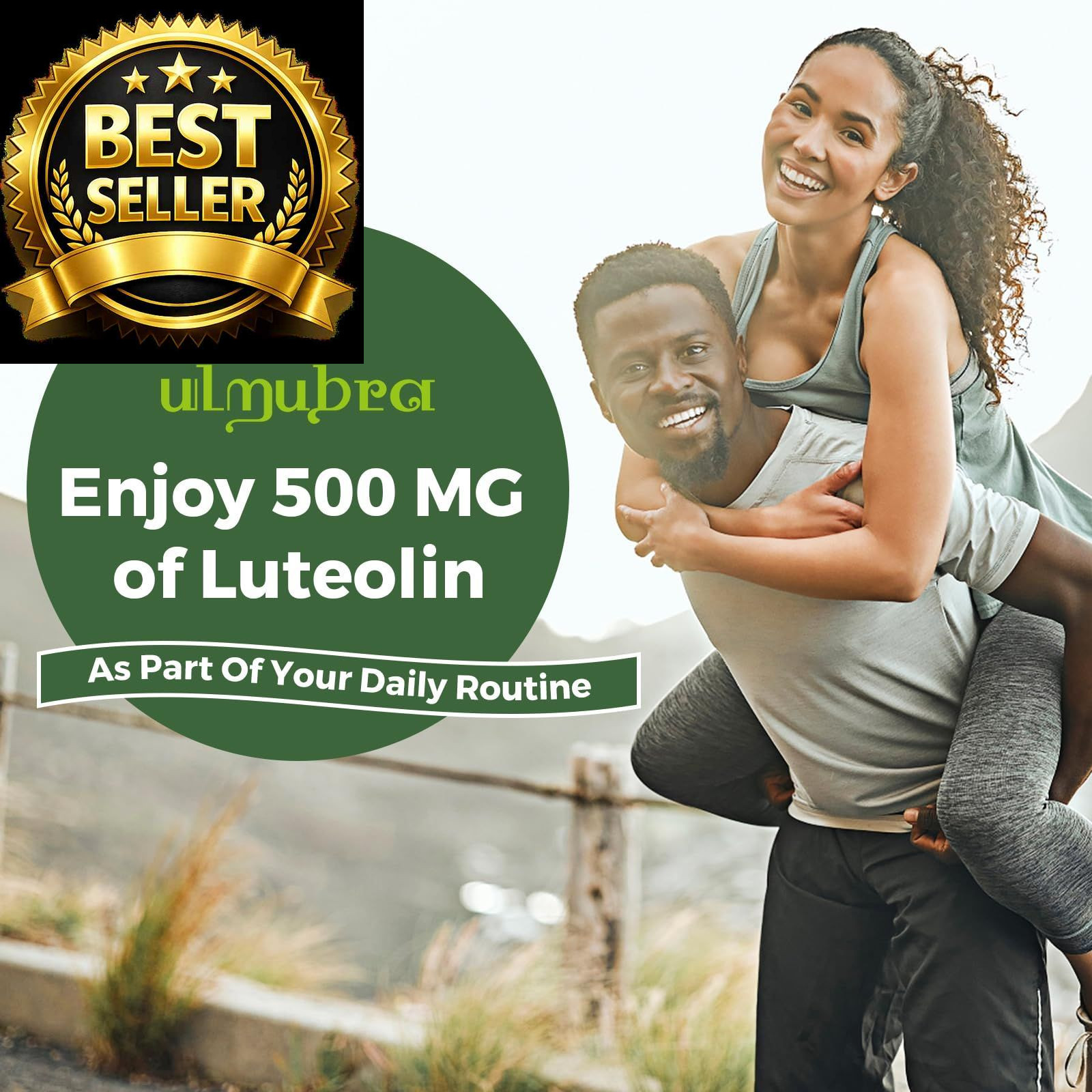 Ulmubra Liposomal Luteolin 500MG, Maximum Absorption, 60 Count (Pack of 2)