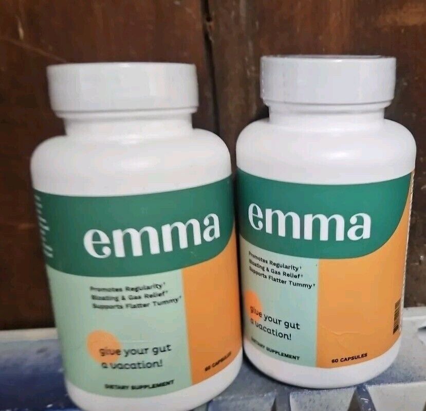 2 Bottles!EMMA-Promotes Regularity&Flatter Tummy + Gas Relief Exp End 2025 &2026