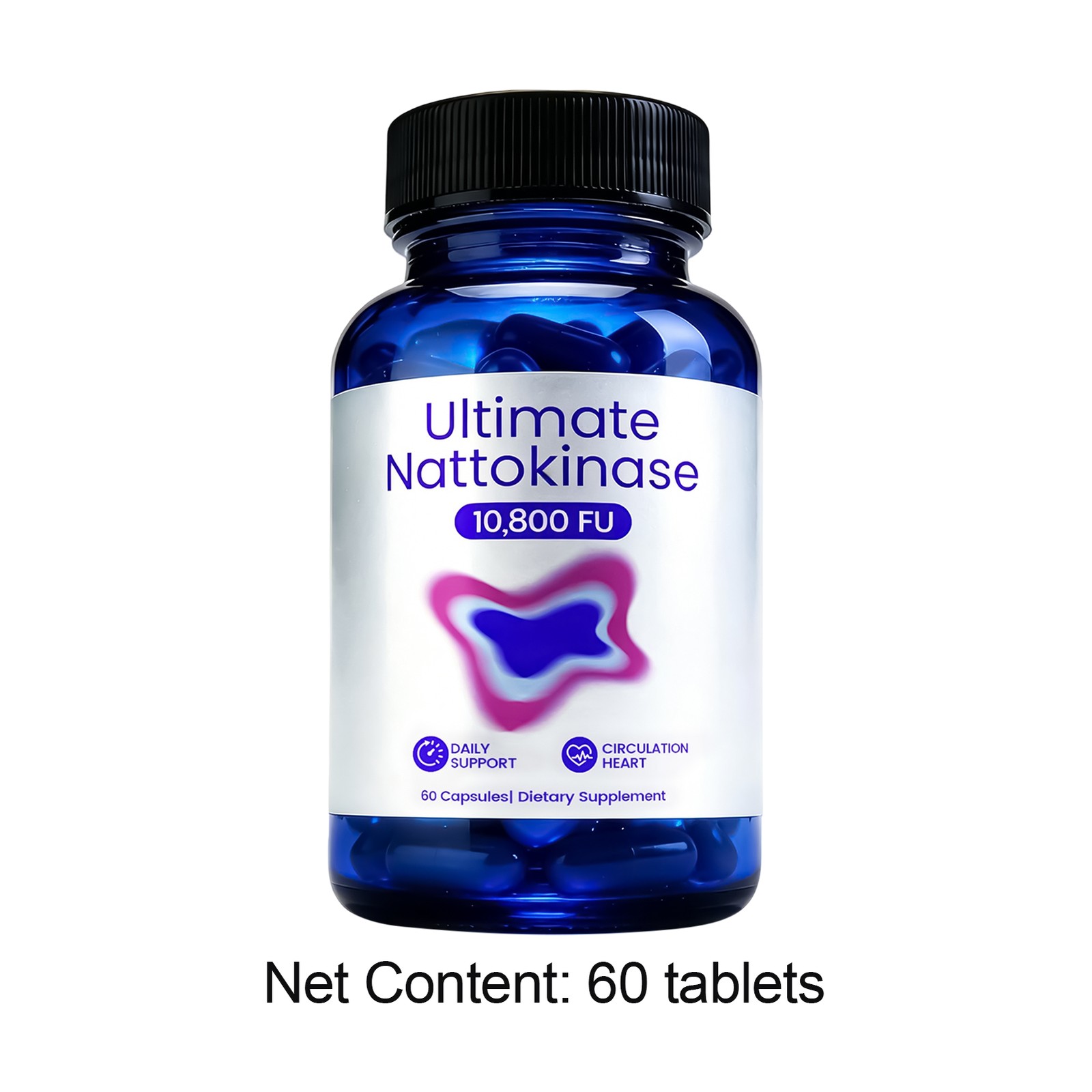 Nattokinase Ultimate Supplement with 10 , 800 FU of Nattokinase , Natural Suppor