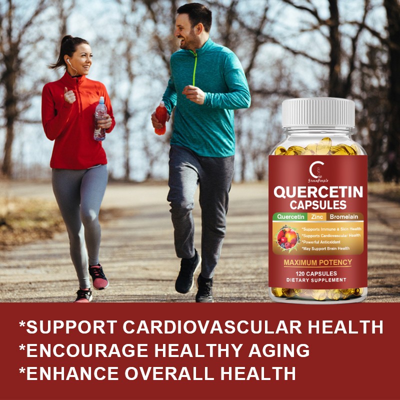 GPGP Quercetin 120 Capsules Immune Support with Bromelain Zinc & Vitamin C 600mg