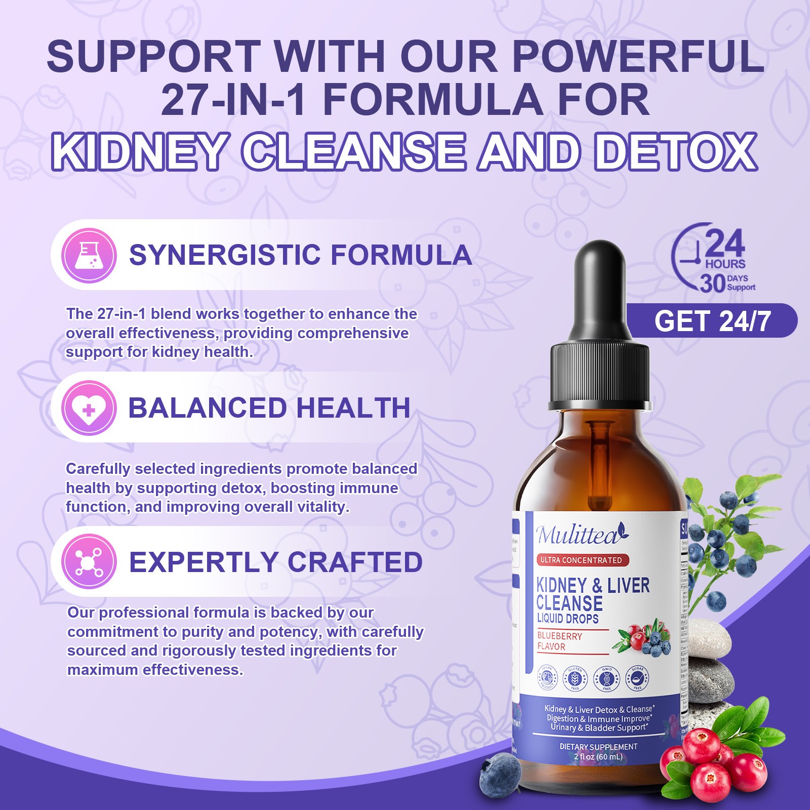 Kidney Cleanse Detox & Repair Supplement for Urinary Tract & Liver Support