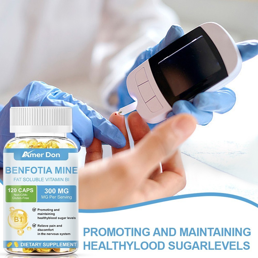 300mg Benfotiamine Capsules Fat Soluble Thiamine Vitamin B1 NON-GMO,Gluten Free