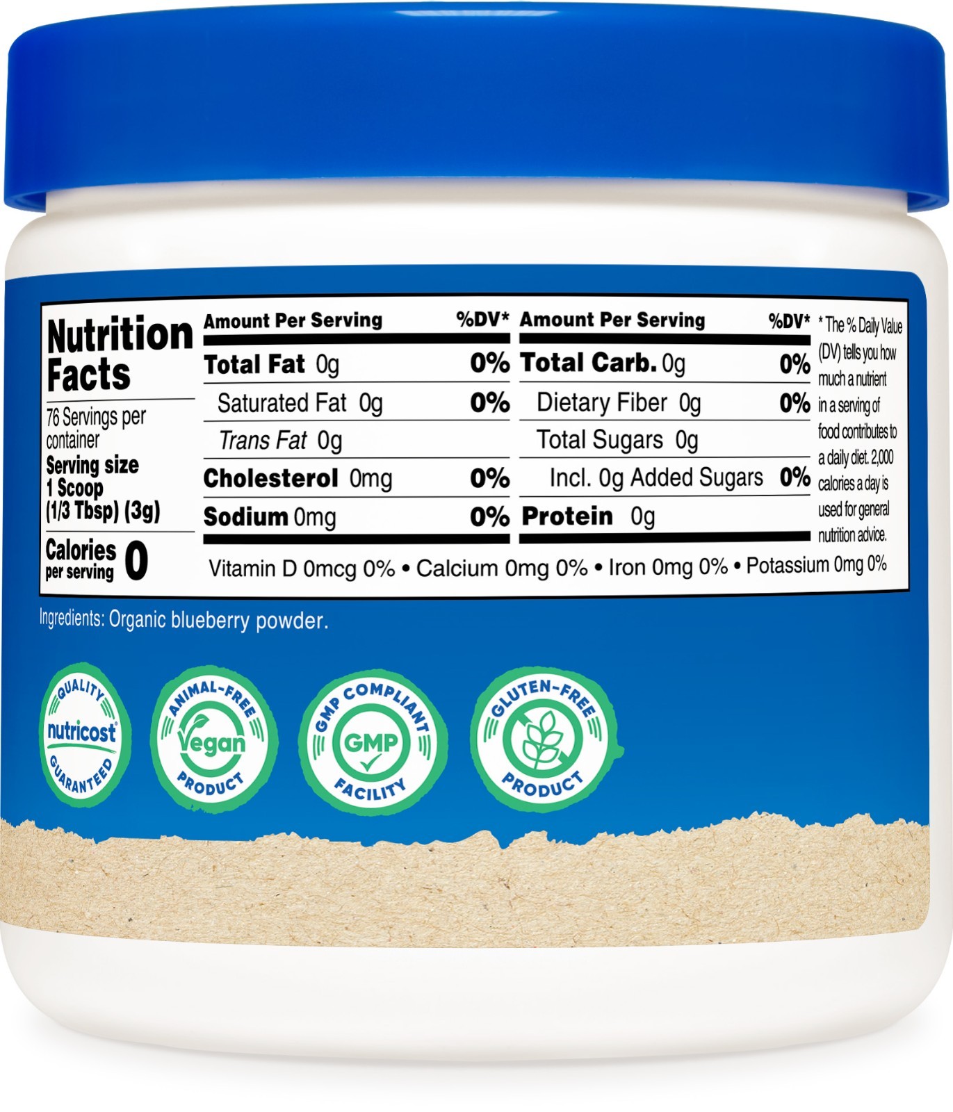 Nutricost Organic Blueberry Powder 8oz (227 Grams) – Pure, Gluten Free, Non-GMO
