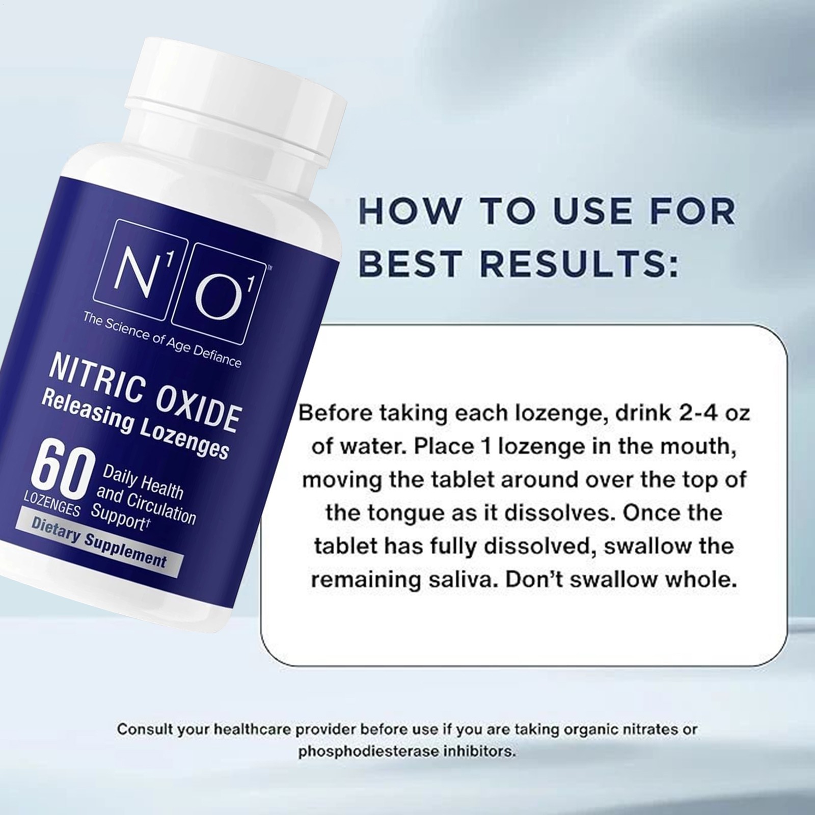 N1O1 Oxide Lozenges 60ct Supplement For Heart Health Circulation Nitric US