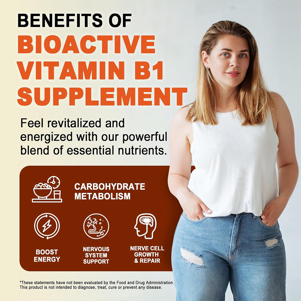 Benfotiamine 300mg 60/120 Caps Vitamin B1 Benfotiamine Thiamine Fat-Soluble