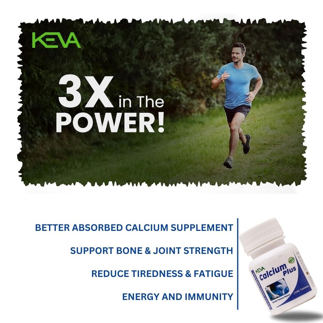KE.VA Calcium Plus 100 Tablets Bone & Joint Support