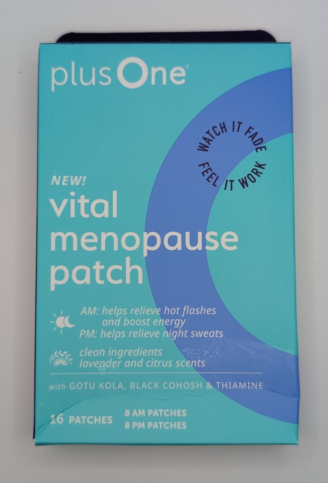 plusOne Vital Menopause Patches – 16 Count (AM & PM)