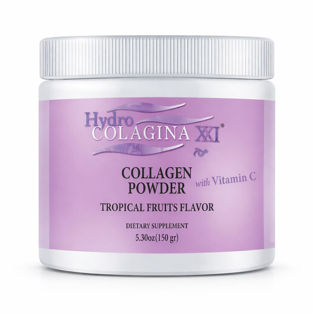 3 Pack Collagen Powder with Vitamin C Tropical Flavor Beauty Drink Mix