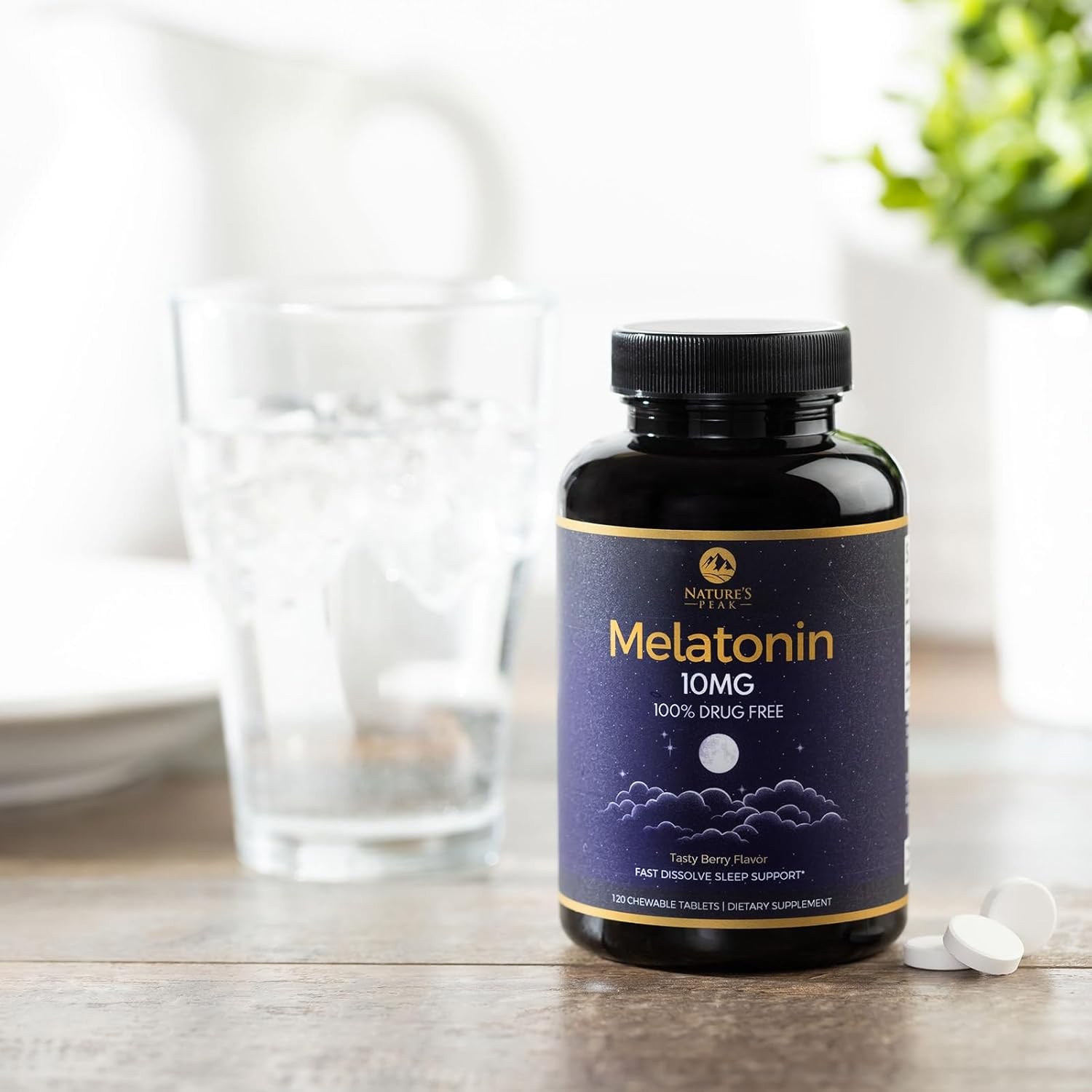 Melatonin 10Mg Fast Dissolve Supplements, Sleep Support Supplement for Adults –