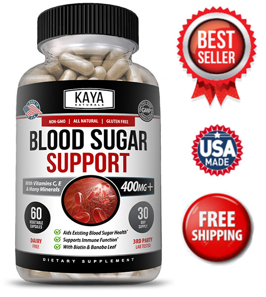 (2 Pack) BLOOD SUGAR SUPPORT Alpha Lipoic Acid & Cinnamon 20 Herbs 60 Capsules