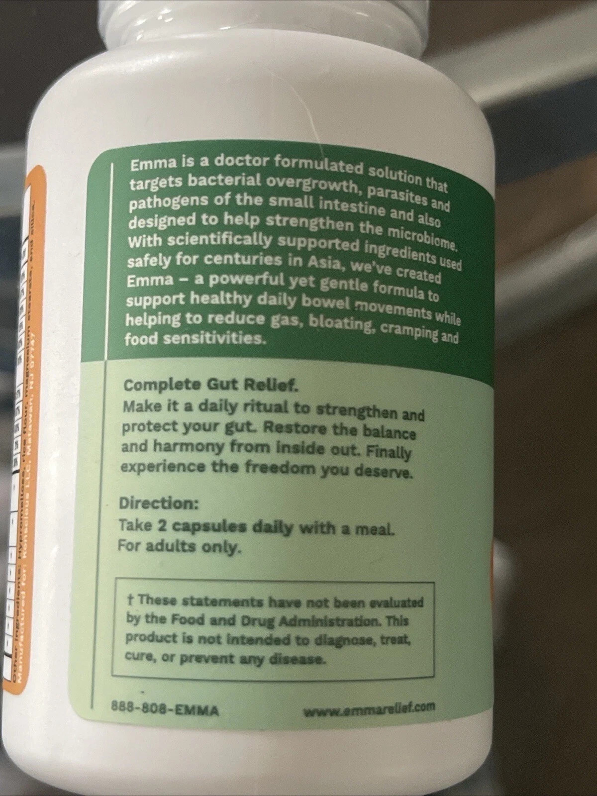 Emma 3 Pack Gut Health Supplement 180 Capsules, Bloating Relief & Leaky Gut