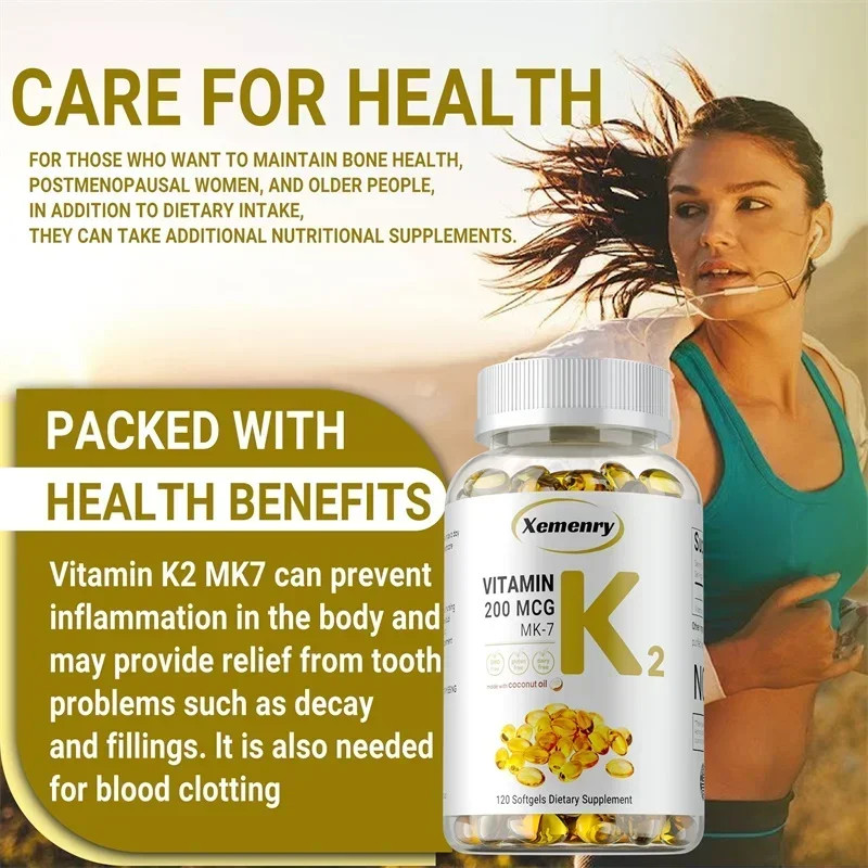 Vitamin K2 240pcs – Bone Density, Joint, Teeth, Skin, Heart Health and Immunity