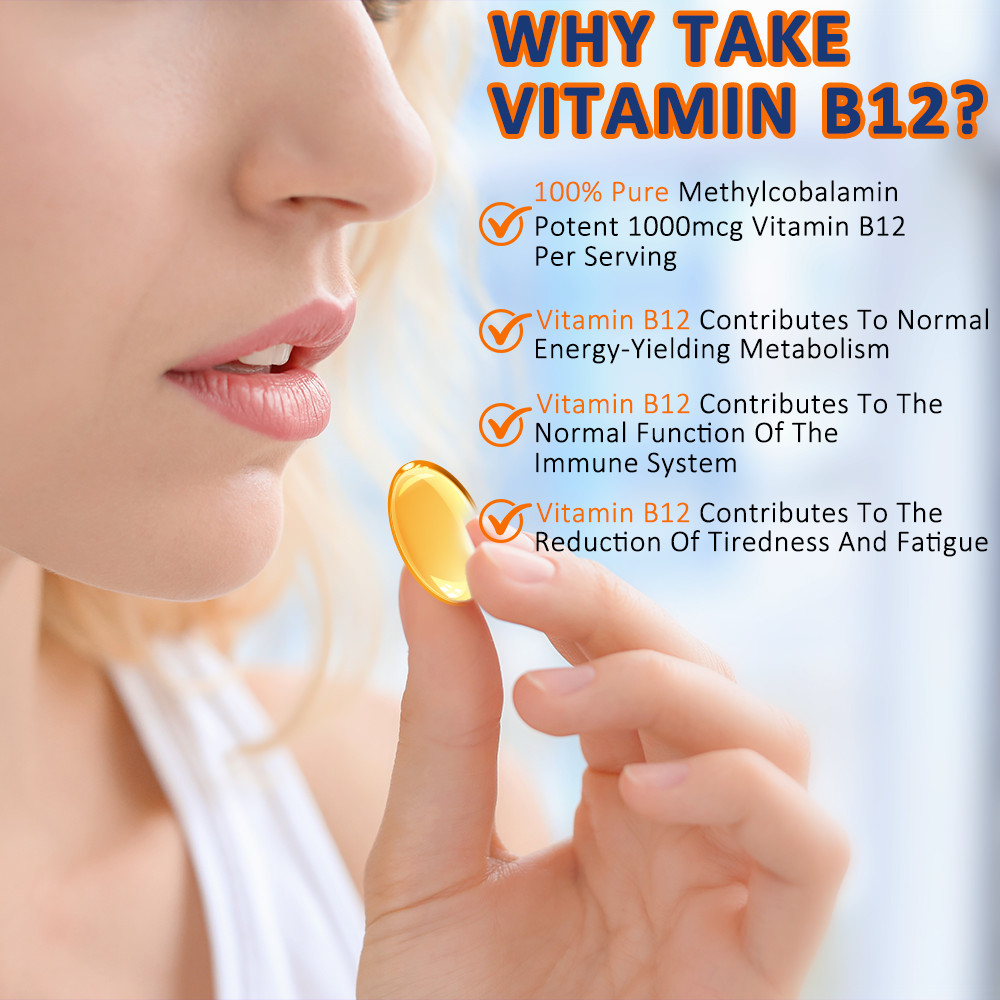 Vitamin B12 1000mcg High Strength Nervous System Support 120 Softgels